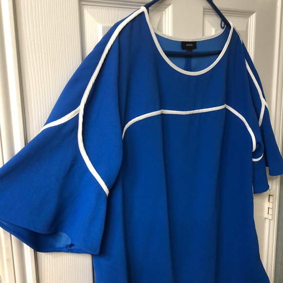 Alfani Cobalt Pipe Sleeve Top - Picture 13 of 13